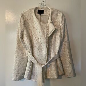 Banana Republic white and gold suit jacket